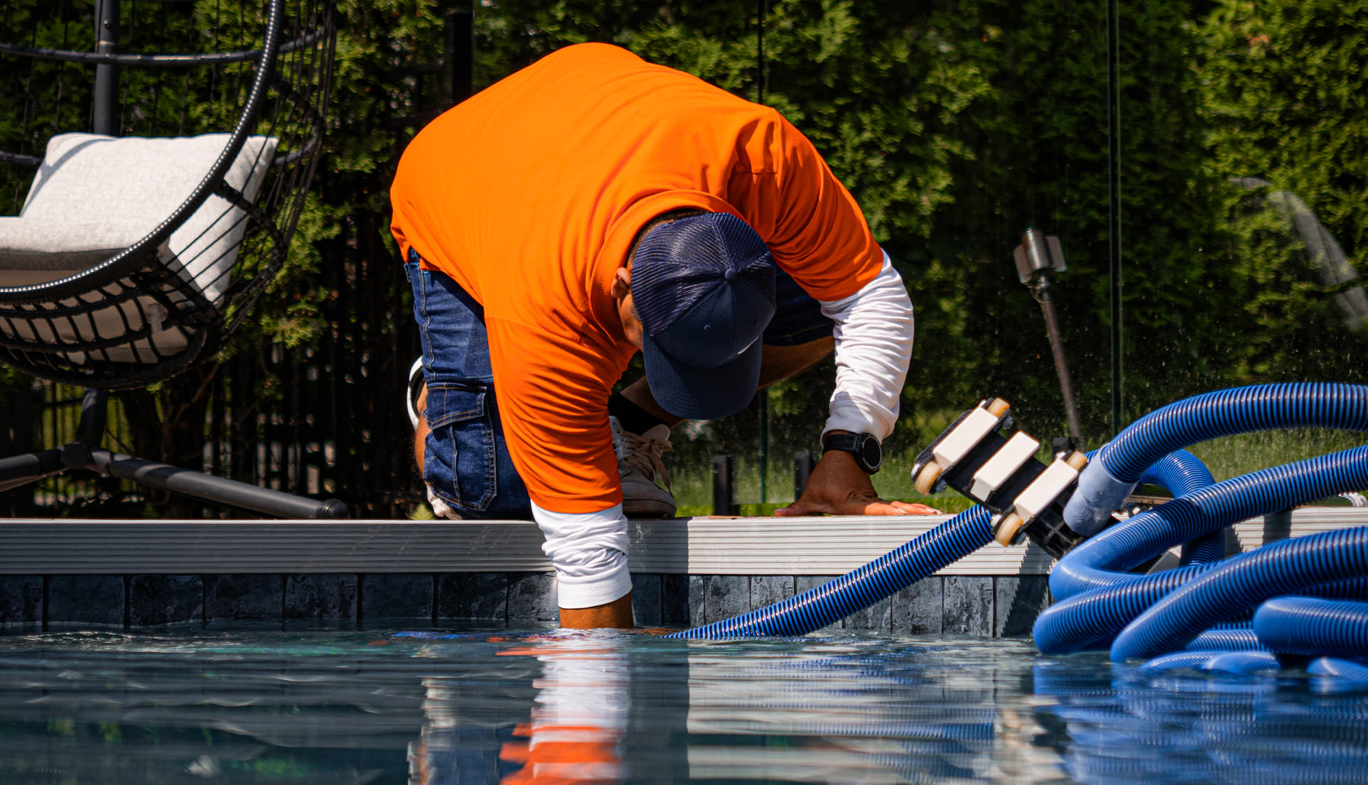 Notre processus de réparation équipement piscine