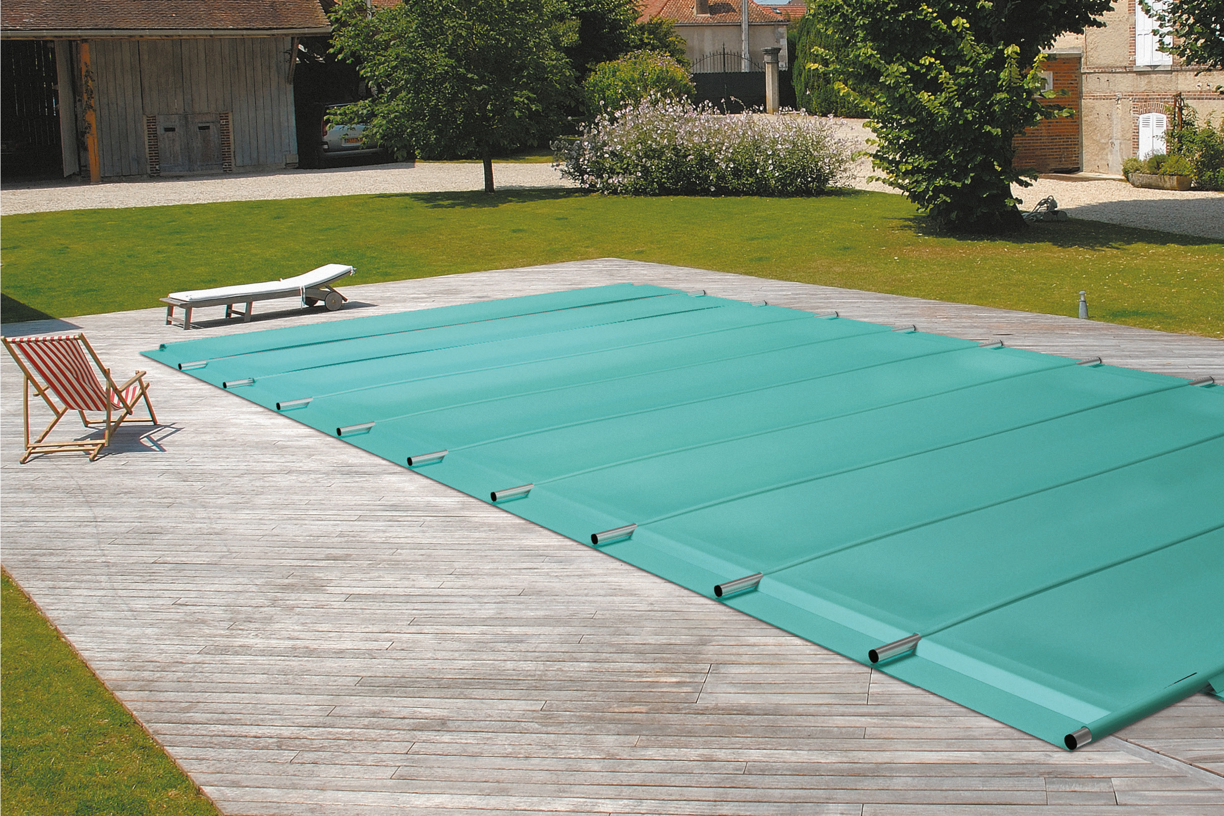 Bâche  barres piscine